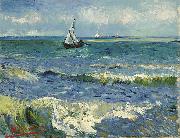 Vincent Van Gogh Zeegezicht bij Les Saintes-Maries-de-la-Mer oil painting reproduction
